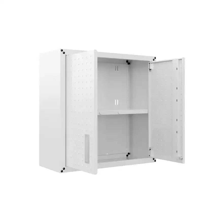 Manhattan Comfort Fortress Ensemble de 2 armoires de garage flottantes blanches