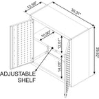 Manhattan Comfort Fortress Ensemble de 2 armoires de garage flottantes blanches