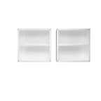 Manhattan Comfort Fortress Ensemble de 2 armoires de garage flottantes blanches