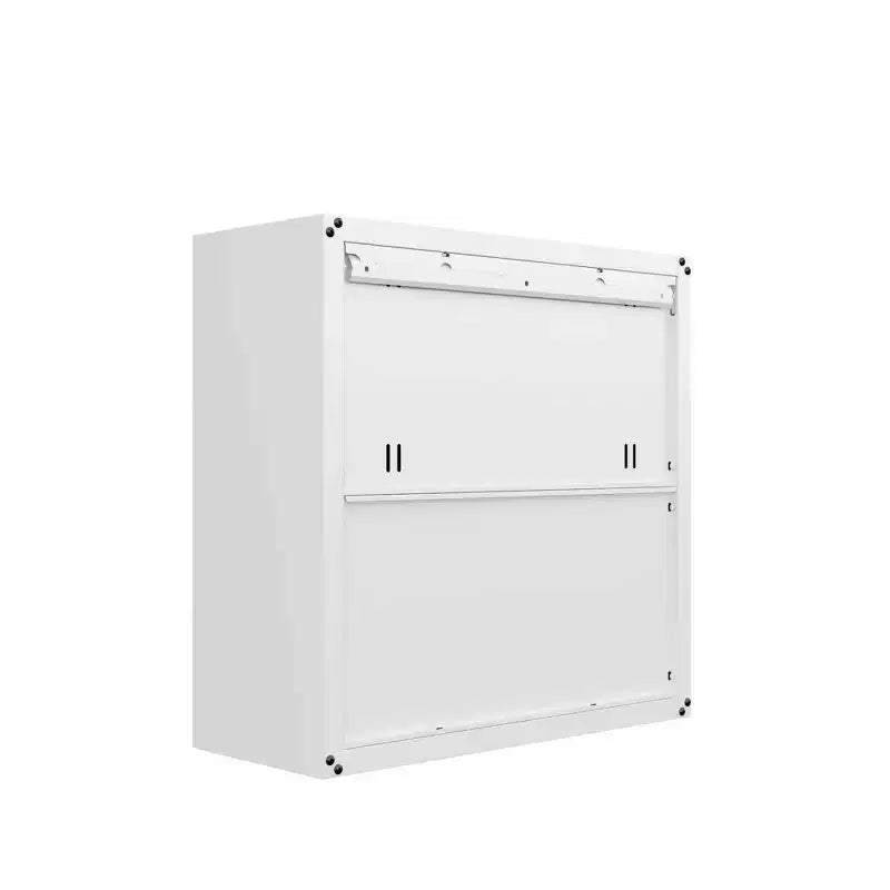 Manhattan Comfort Fortress Ensemble de 2 armoires de garage flottantes blanches