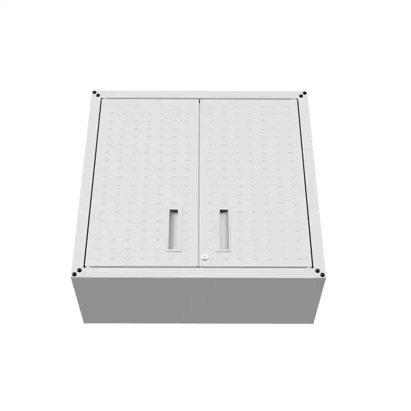 Manhattan Comfort Fortress Ensemble de 2 armoires de garage flottantes blanches