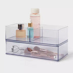 Bac de rangement transparent à compartiments avec tiroir - Brightroom™
