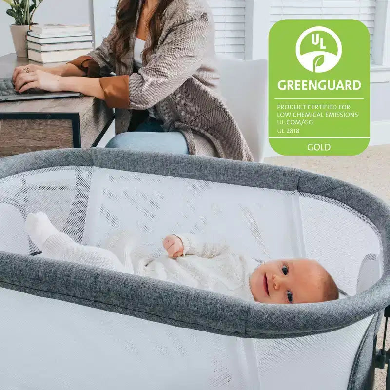 Chicco LullaGlide 3-en-1 Berceau – Luna : Permet à bébé de se balancer doucement, drap-housse, cadre métallique