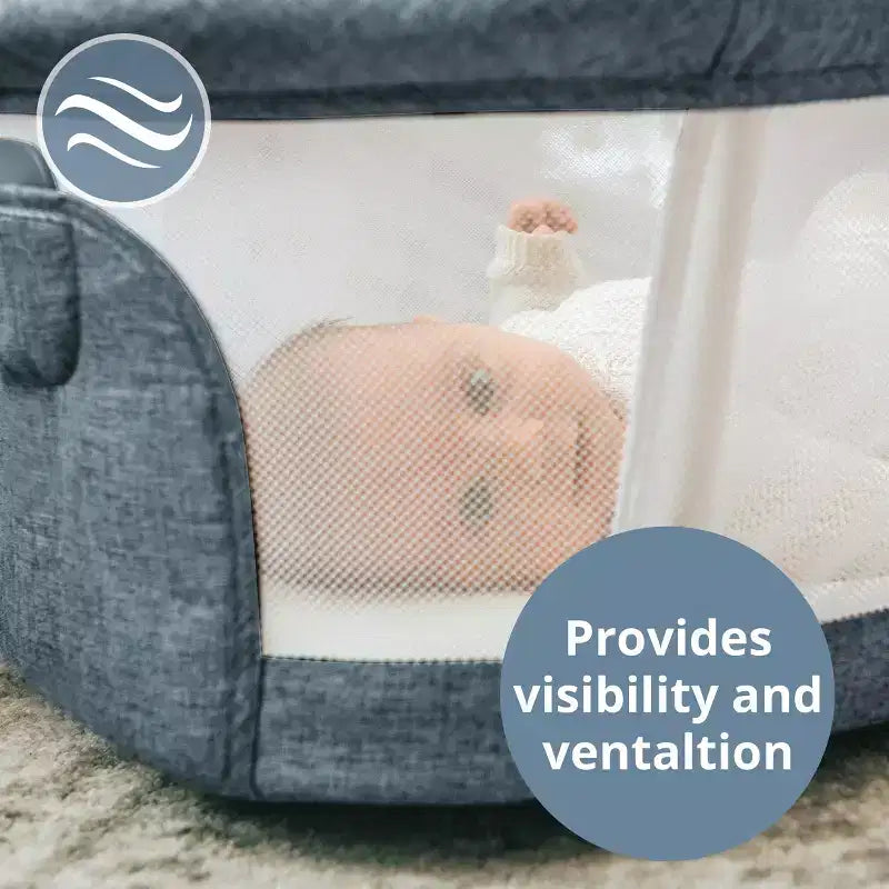 Chicco LullaGlide 3-en-1 Berceau – Luna : Permet à bébé de se balancer doucement, drap-housse, cadre métallique