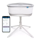 HALO BassiNest Connected Swivel Sleeper 3.0 Lit Cododo Intelligent - Gris : Hauteur Réglable, Pivotement à 360 Degrés, Vibrations, Sons et Chansons