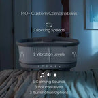 HALO BassiNest Connected Swivel Sleeper 3.0 Lit Cododo Intelligent - Gris : Hauteur Réglable, Pivotement à 360 Degrés, Vibrations, Sons et Chansons