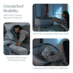 HALO BassiNest Connected Swivel Sleeper 3.0 Lit Cododo Intelligent - Gris : Hauteur Réglable, Pivotement à 360 Degrés, Vibrations, Sons et Chansons