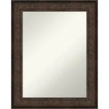 24" x 30" Non-Beveled Ridge Bronze Bathroom Wall Mirror - Amanti Art: Rectangle, Polystyrene Frame, Wall Mounted