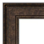 Miroir mural de salle de bain en bronze non biseauté 24" x 30" - Amanti Art : Rectangulaire, cadre en polystyrène, mural