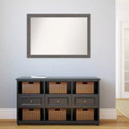 Miroir mural étroit en planches rustiques 40" x 28" pour meuble-lavabo de salle de bain - Amanti Art : Quincaillerie de montage incluse