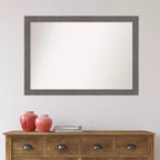 Miroir mural étroit en planches rustiques 40" x 28" pour meuble-lavabo de salle de bain - Amanti Art : Quincaillerie de montage incluse