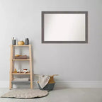 Miroir mural étroit en planches rustiques 40" x 28" pour meuble-lavabo de salle de bain - Amanti Art : Quincaillerie de montage incluse