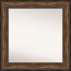 34" x 34" Non-Beveled Ballroom Bronze Wall Mirror - Amanti Art