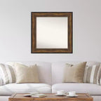 Miroir mural bronze non biseauté pour salle de bal 34 po x 34 po - Amanti Art