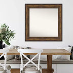 Miroir mural bronze non biseauté pour salle de bal 34 po x 34 po - Amanti Art