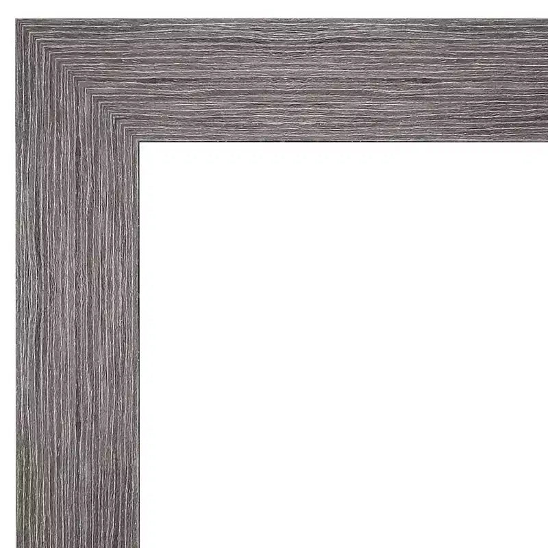 Miroir mural gris à rayures sans biseau 44" x 33" - Amanti Art