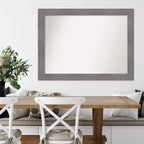 Miroir mural gris à rayures sans biseau 44" x 33" - Amanti Art