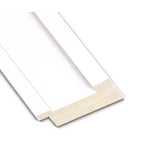 Miroir de porte 48,26 cm x 134,62 cm Amanti Art en bois blanc style Craftsman non biseauté
