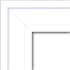 Miroir de porte 48,26 cm x 134,62 cm Amanti Art en bois blanc style Craftsman non biseauté