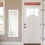 Miroir de porte 48,26 cm x 134,62 cm Amanti Art en bois blanc style Craftsman non biseauté