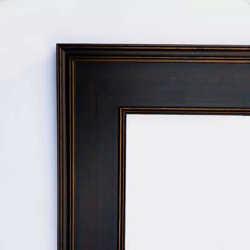 Miroir mural de salle de bain en bois non biseauté 36" x 30" Espresso - Amanti Art : Moderne Rectangulaire, Mural, Cadre en bois