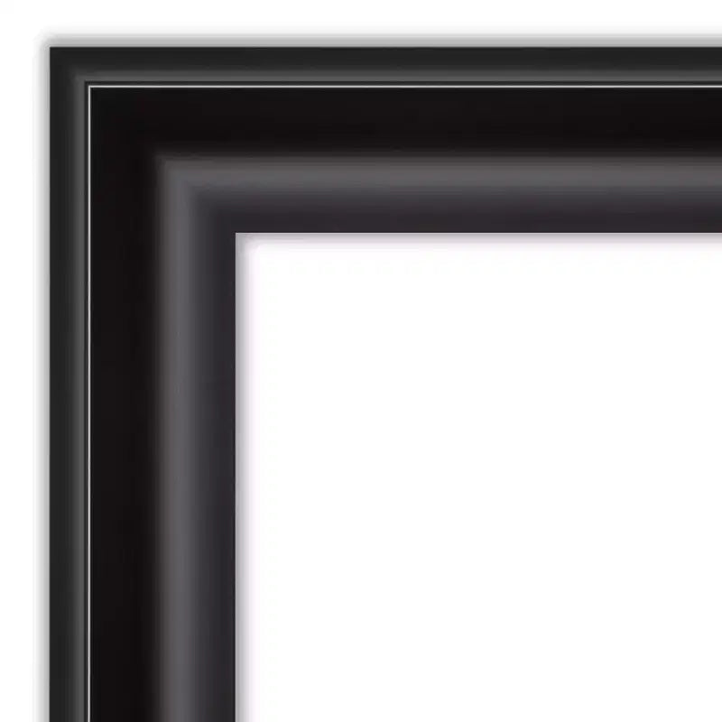 Miroir mural Grand Noir sans biseau 42" x 30" - Amanti Art