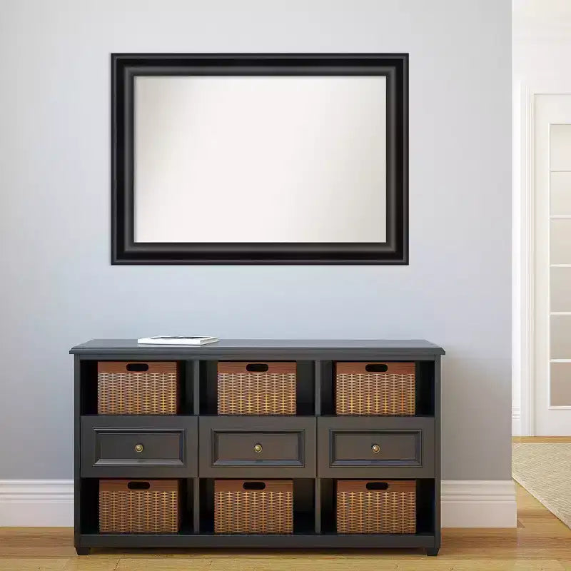 Miroir mural Grand Noir sans biseau 42" x 30" - Amanti Art