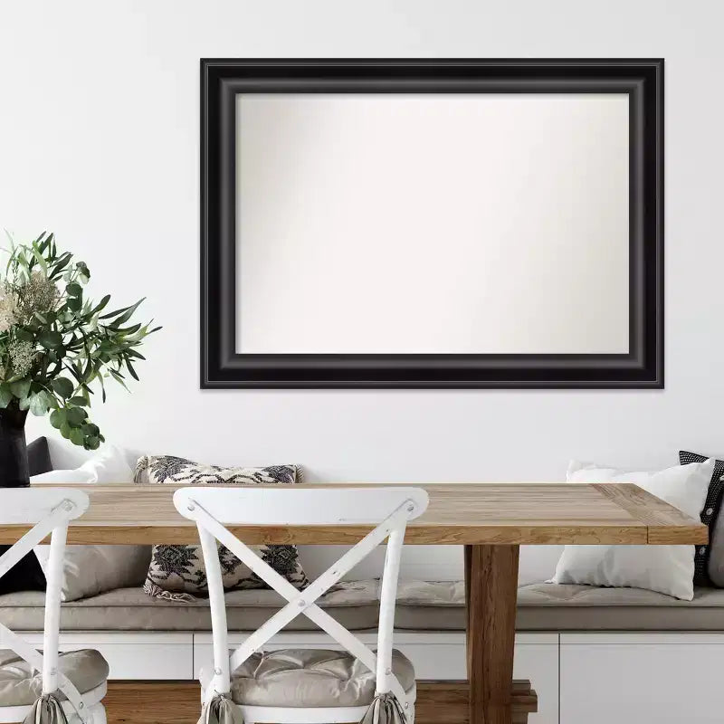 Miroir mural Grand Noir sans biseau 42" x 30" - Amanti Art