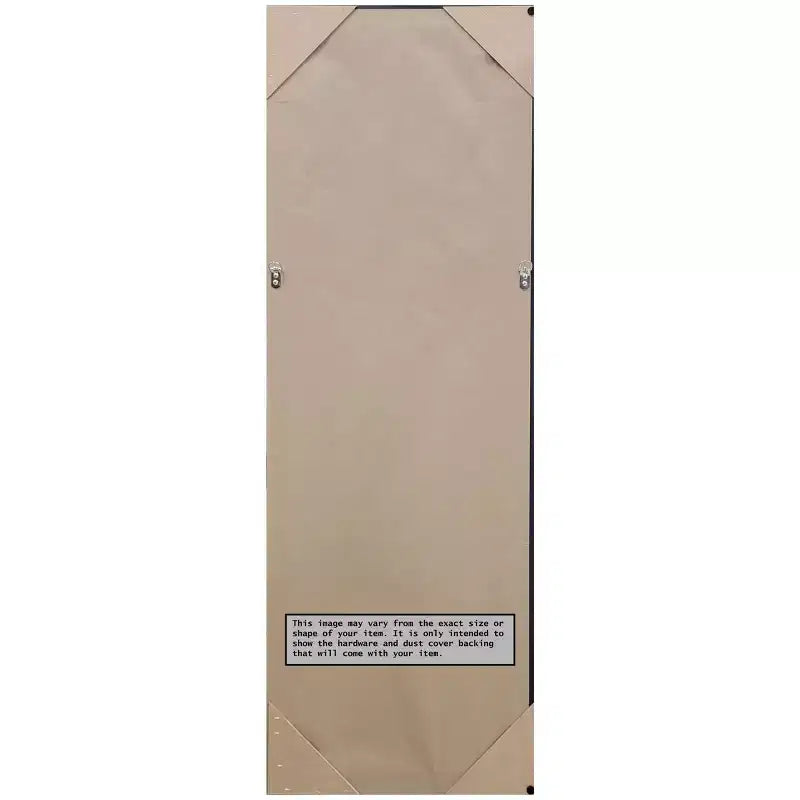 Miroir de porte élégant encadré brossé étain 17" x 51" - Amanti Art : Cadre en polystyrène, quincaillerie de montage incluse
