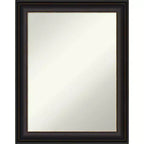 23" x 29" Non-Beveled Trio Oil Rubbed Bronze Bathroom Wall Mirror - Amanti Art: Rectangle Vanity Mirror, Polystyrene Frame