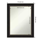 Miroir mural de salle de bain Trio bronze huilé non biseauté 23" x 29" - Amanti Art : Miroir de courtoisie rectangulaire, cadre en polystyrène