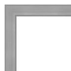 Miroir Mural de Salle de Bain Amanti Art 40"x28" Vista Non Biseauté en Nickel Brossé : Rectangulaire Moderne, Mural, Fixations Incluses