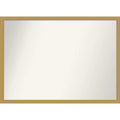 40"x29" Non-Beveled Grace Narrow Bathroom Wall Mirror Brushed Gold - Amanti Art: Modern Rectangle, Polystyrene Frame