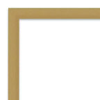 Miroir mural étroit non biseauté pour salle de bain Grace 40"x29" Or brossé - Amanti Art : Rectangle moderne, Cadre en polystyrène