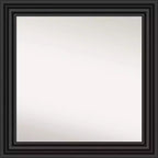 32" x 32" Non-Beveled Colonial Bathroom Wall Mirror Black - Amanti Art: Square, Wall Mount, Modern Style