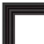 Miroir mural de salle de bain colonial noir Amanti Art 32 po x 32 po sans biseau : carré, montage mural, style moderne