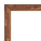 Miroir mural en bois de noyer clair « Fresco » 41" x 30" sans biseau - Amanti Art : Rectangulaire moderne, matériel de montage inclus