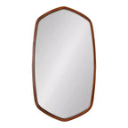 Miroir mural ovale McLean 20 x 36 po marron noyer - Kate & Laurel All Things Decor : scandinave, cadre hexagonal