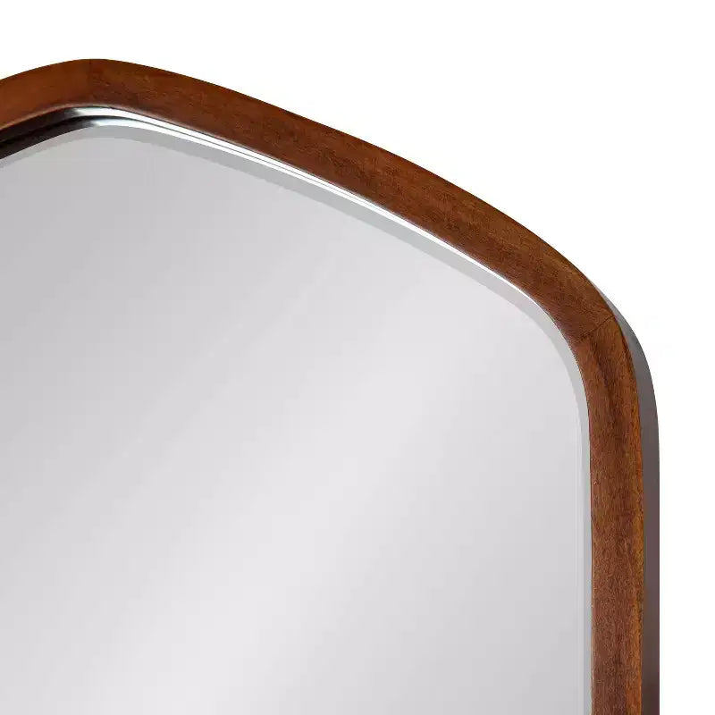 Miroir mural ovale McLean 20 x 36 po marron noyer - Kate & Laurel All Things Decor : scandinave, cadre hexagonal