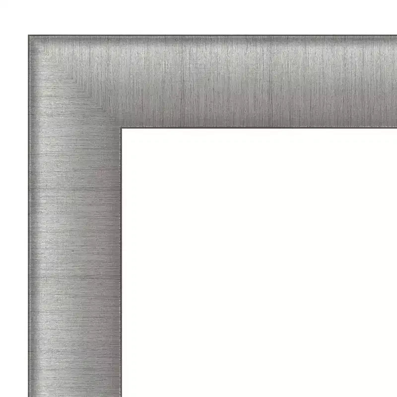 Miroir de porte pleine longueur élégant en étain brossé sans biseau de 19 x 53 po - Amanti Art