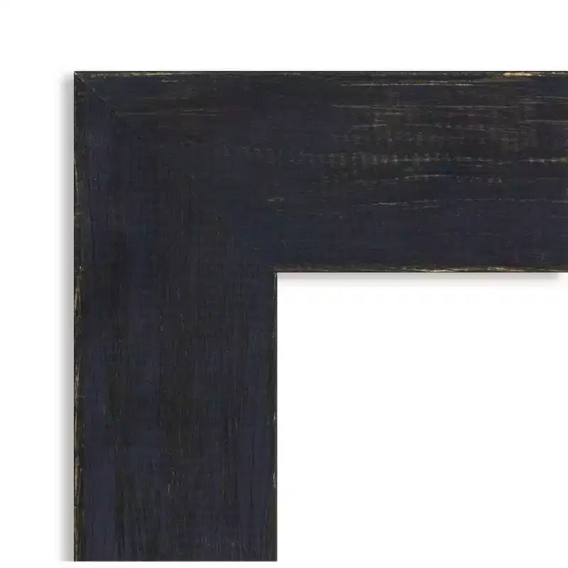 Miroir mural de salle de bain en bois de 40 x 28 po à rainures et languettes, non biseauté, bleu marine – Amanti Art : Rectangulaire, quincaillerie de montage incluse