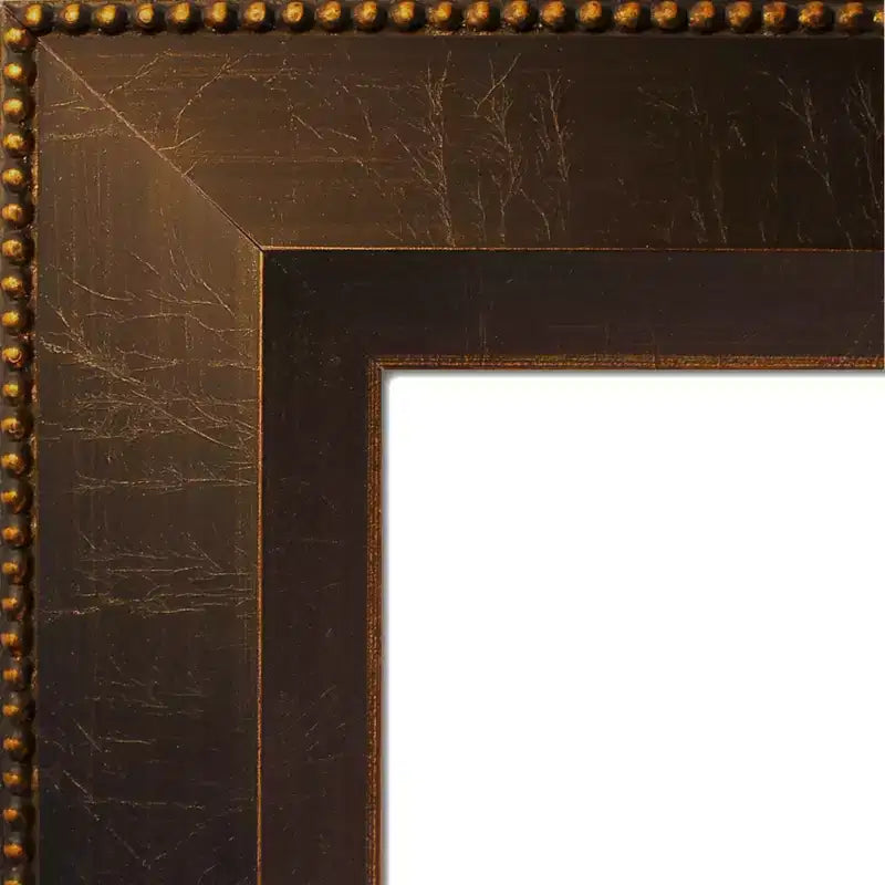 Miroir mural Signore Bronze Wood de 32 po x 26 po : Amanti Art, rectangulaire, décor moderne, aucun assemblage requis