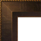 Miroir mural Signore Bronze Wood de 32 po x 26 po : Amanti Art, rectangulaire, décor moderne, aucun assemblage requis
