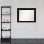 Miroir mural de salle de bain en bois non biseauté pour mezzanine 46 po x 35 po Espresso – Amanti Art : Quincaillerie de montage incluse