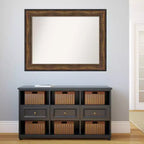 Miroir mural en bronze pour salle de bal 46" x 35" sans biseau - Amanti Art : Rectangulaire moderne, cadre en polystyrène, quincaillerie de montage incluse