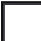 Amanti Art, Miroir mural en bois noir Lucie, non biseauté, 19 x 25 po : Rectangulaire moderne, quincaillerie de montage incluse