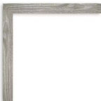 Miroir mural carré 21 po x 27 po sans biseau, gris colombe délavé - Amanti Art