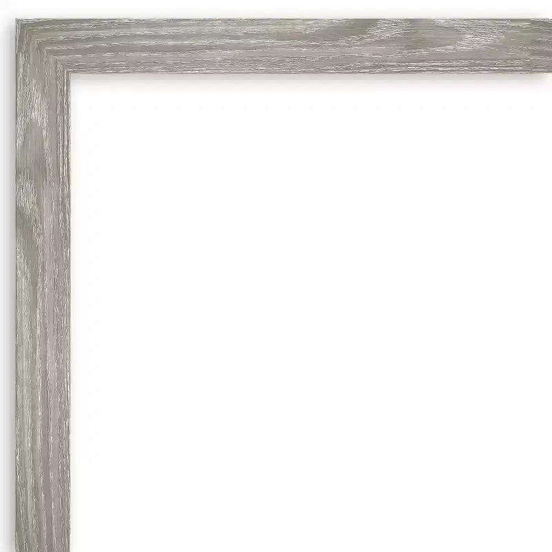 Miroir mural carré 21 po x 27 po sans biseau, gris colombe délavé - Amanti Art
