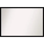 38" x 26" Non-Beveled Jet Black Wall Mirror - Amanti Art: Modern Polystyrene Frame, Included Mounting Hardware