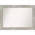 42" x 30" Non-Beveled Dove Gray Wash Wall Mirror - Amanti Art: Modern Rectangle, Polystyrene Frame
